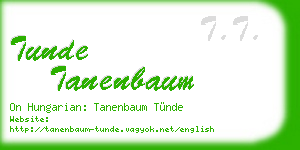 tunde tanenbaum business card